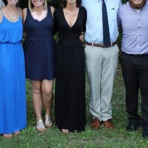 Lulus black wrap maxi dress